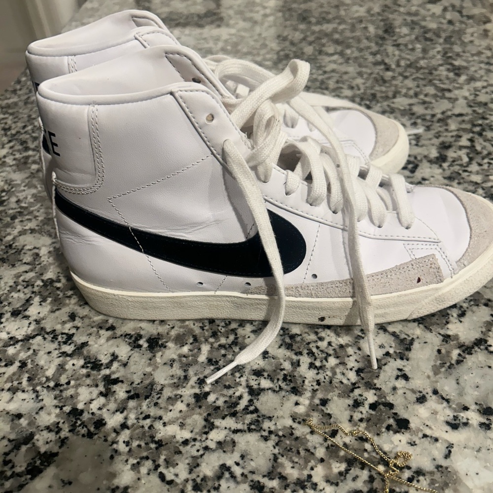 Nike White and Black blazer Sneakers
